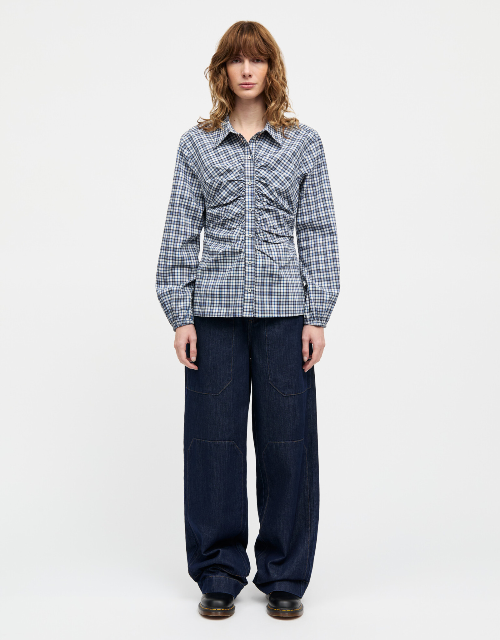 Mads Norgaard MADS NØRGAARD POPLINDA CLARA SHIRT - BLUE