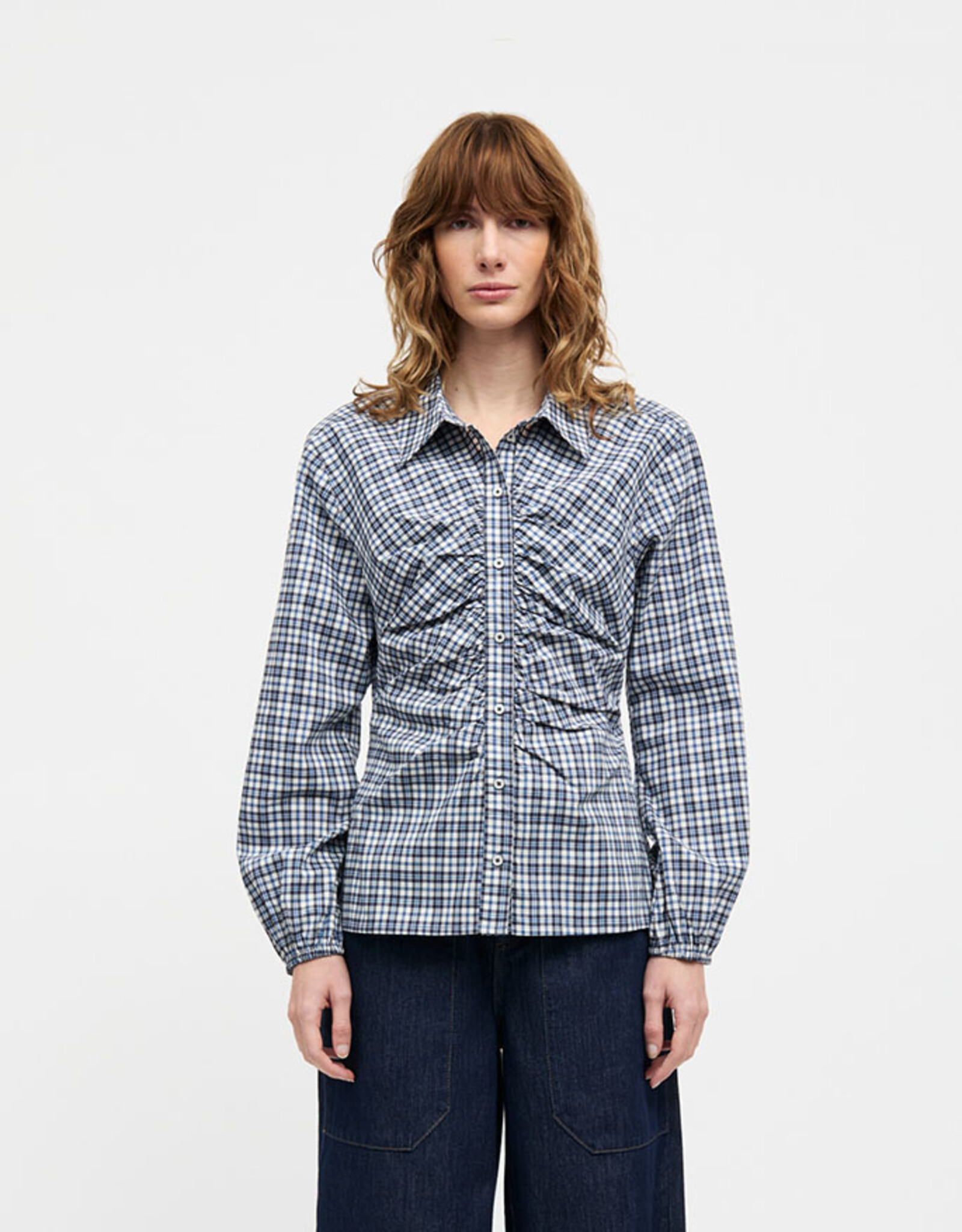 Mads Norgaard MADS NØRGAARD POPLINDA CLARA SHIRT - BLUE