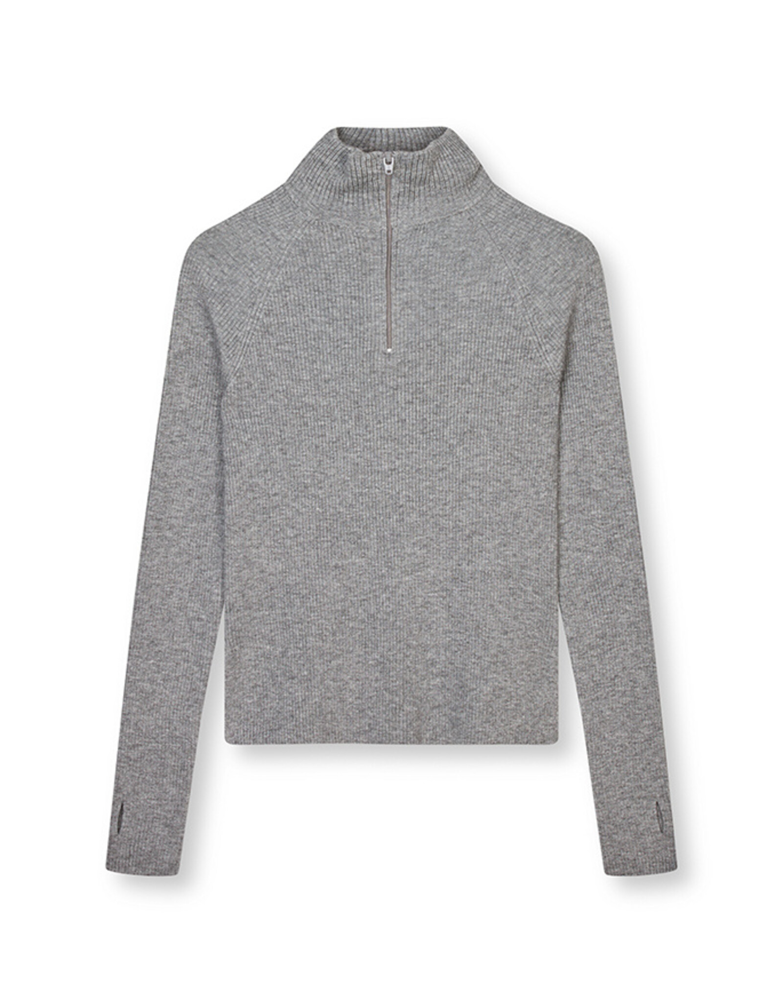 Mads Norgaard MADS NØRGAARD FINE MERINO IDA KNIT - GREY MELANGE