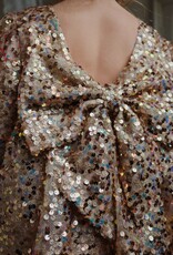 Konges Sløjd KONGES SLØJD LILA SEQUINS NOW DRESS - GOLD GLITTER