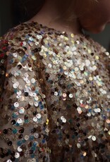 Konges Sløjd KONGES SLØJD LILA SEQUINS NOW DRESS - GOLD GLITTER