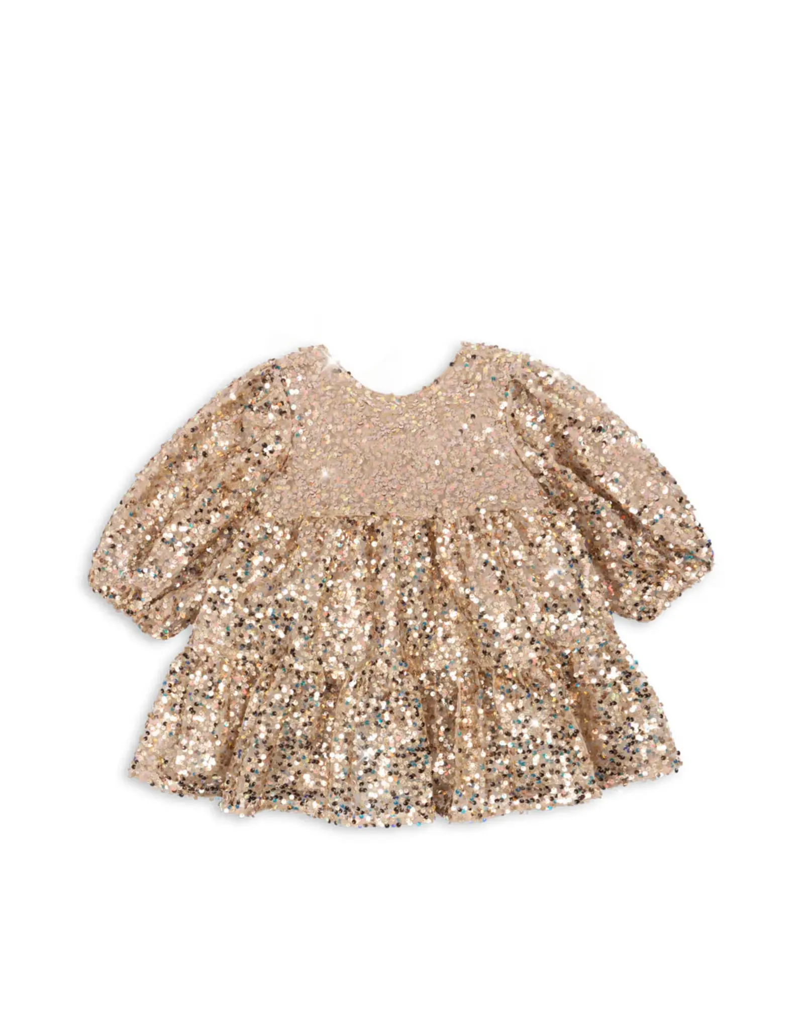 Konges Sløjd KONGES SLØJD LILA SEQUINS NOW DRESS - GOLD GLITTER