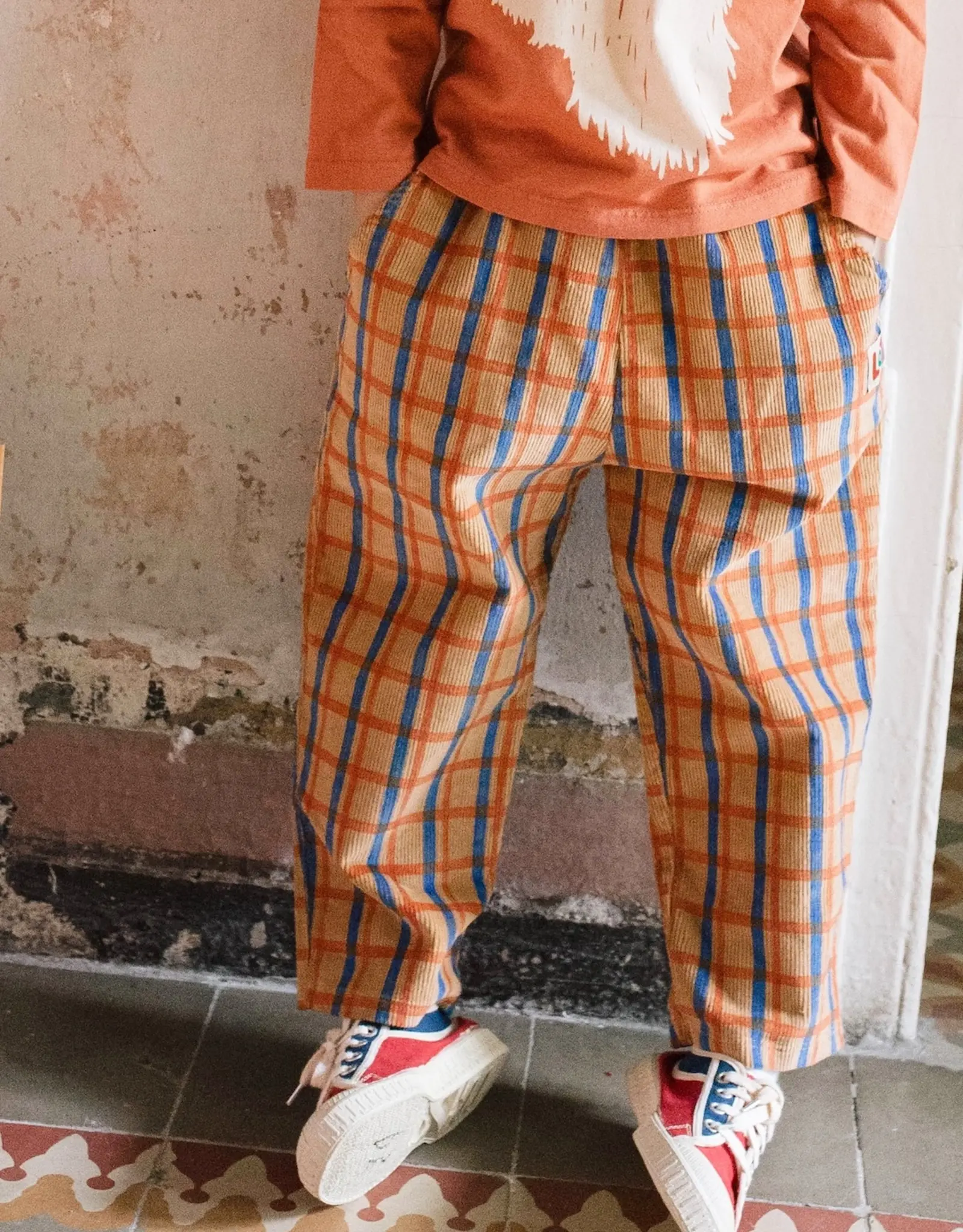 LOTIE KIDS WIDE CORDUROY PANTS - TOASTED