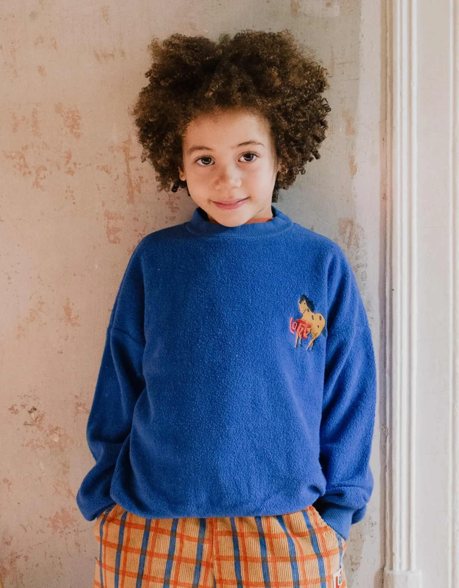 LOTIE KIDS TEDDY SWEATSHIRT - INK BLUE