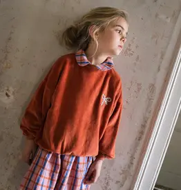 LORIE KIDS VELVET SWEATSHIRT - CLAY