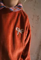 LORIE KIDS VELVET SWEATSHIRT - CLAY