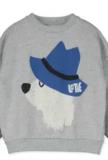 LOTIE KIDS SWEATSHIRT DOG - MEDIUM GREY