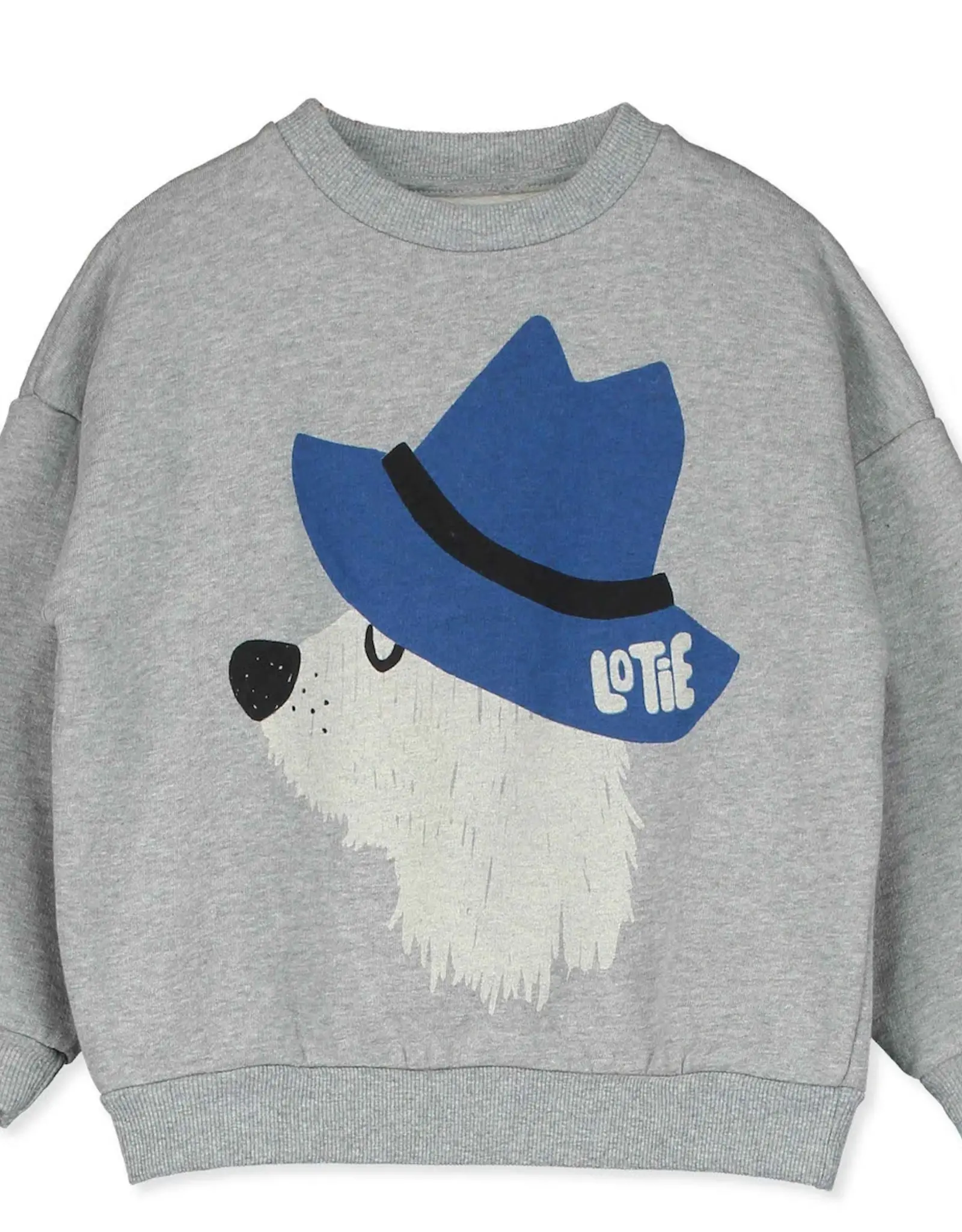 LOTIE KIDS SWEATSHIRT DOG - MEDIUM GREY