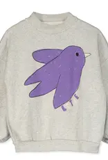 LOTIE KIDS SWEATSHIRT BIRD - LIGHT GREY