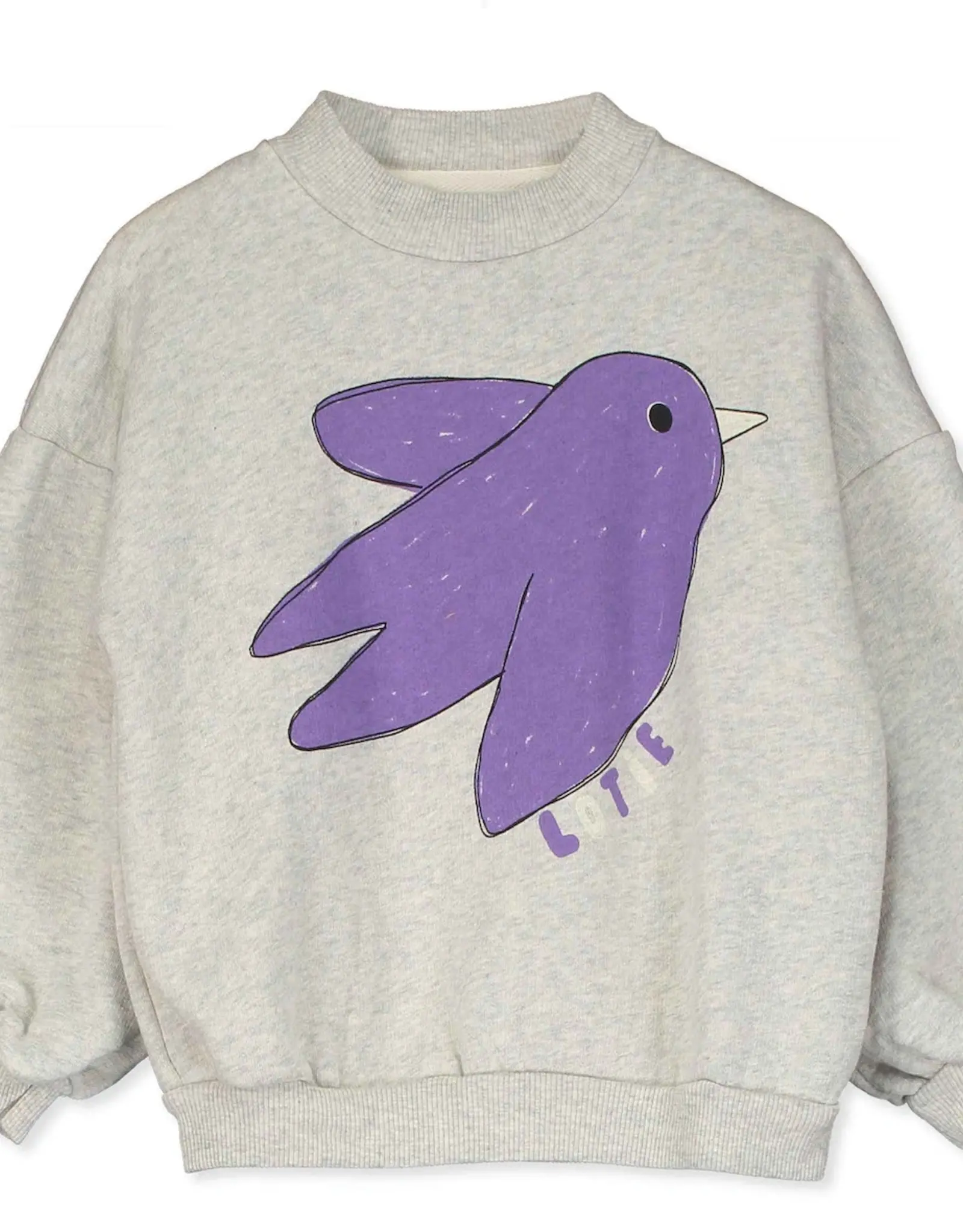 LOTIE KIDS SWEATSHIRT BIRD - LIGHT GREY