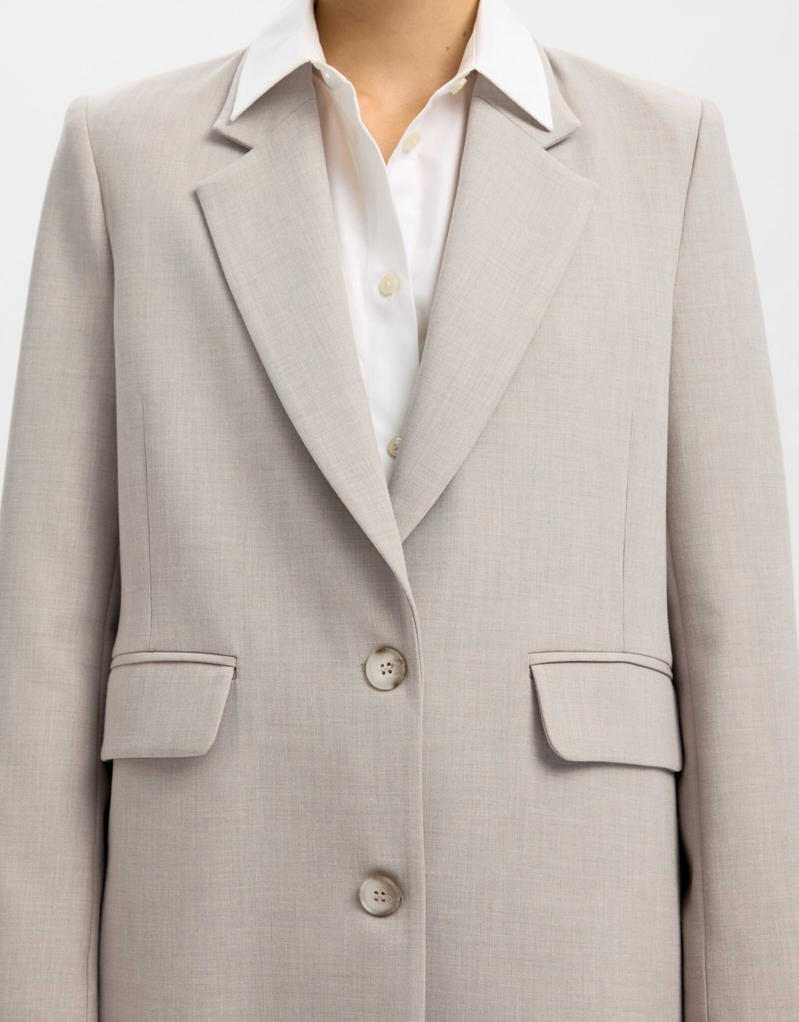 Selected Femme SELECTED FEMME RITA BLAZER - FOSSIL MELANGE