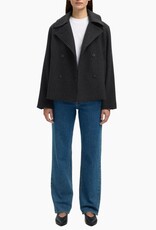 Selected Femme SELECTED FEMME ALMA PATTERN WOOL JACKET - BLACK
