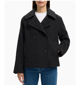 Selected Femme SELECTED FEMME ALMA PATTERN WOOL JACKET - BLACK
