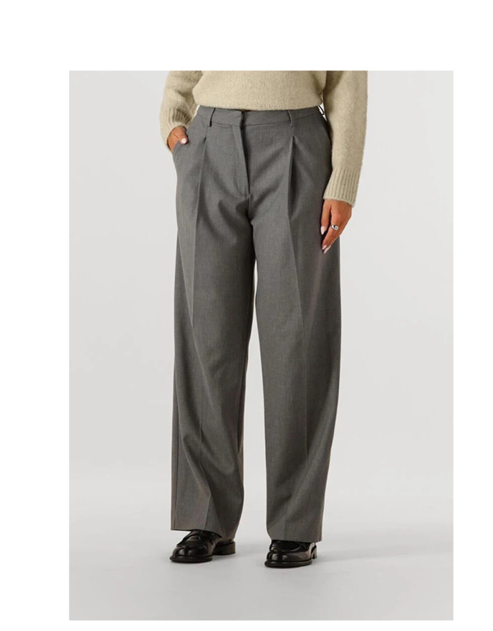 Selected Femme SELECTED FEMME RITA PANTS - MEDIUM GREY