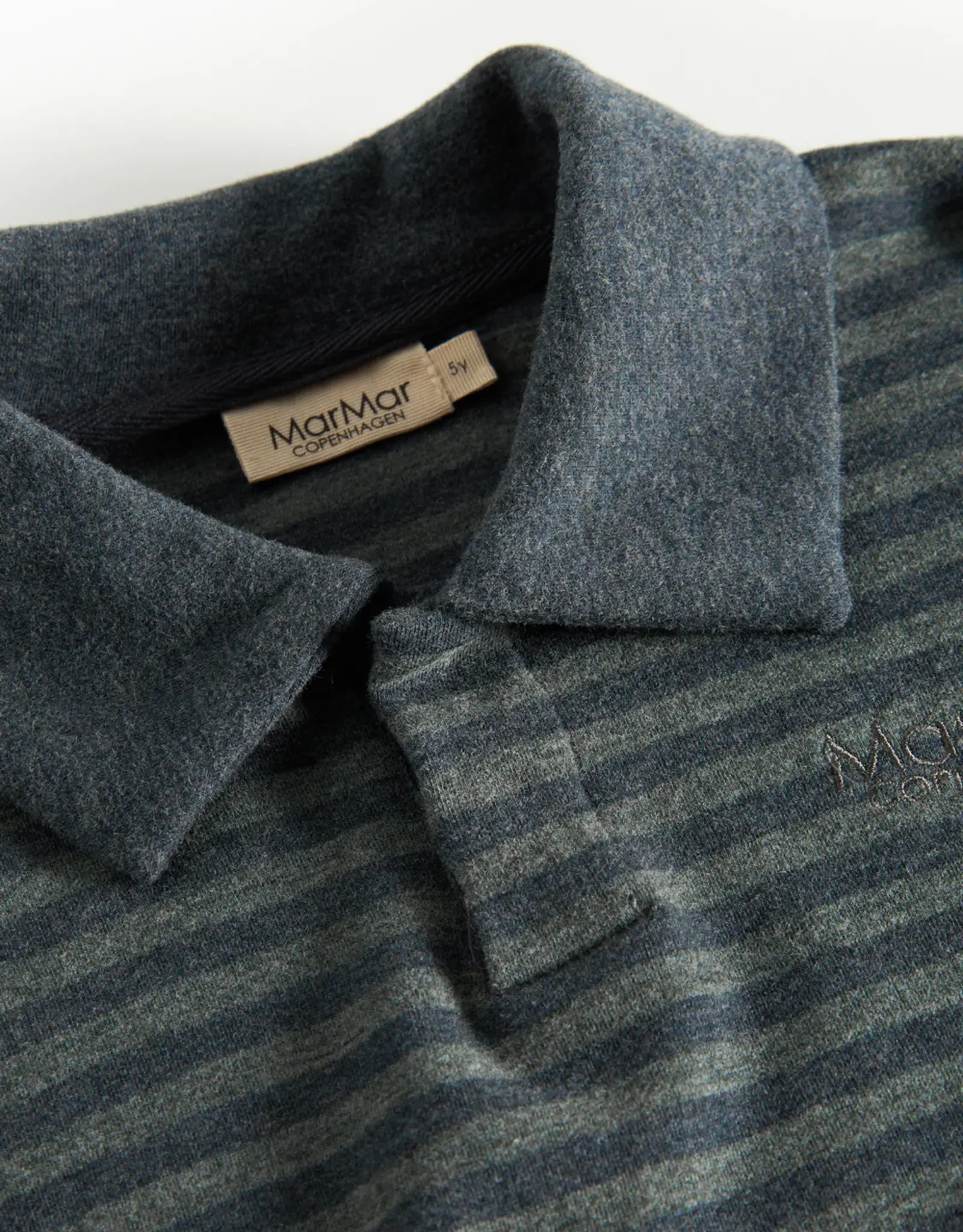 MarMar MARMAR THANOS POLO - FOREST STRIPE