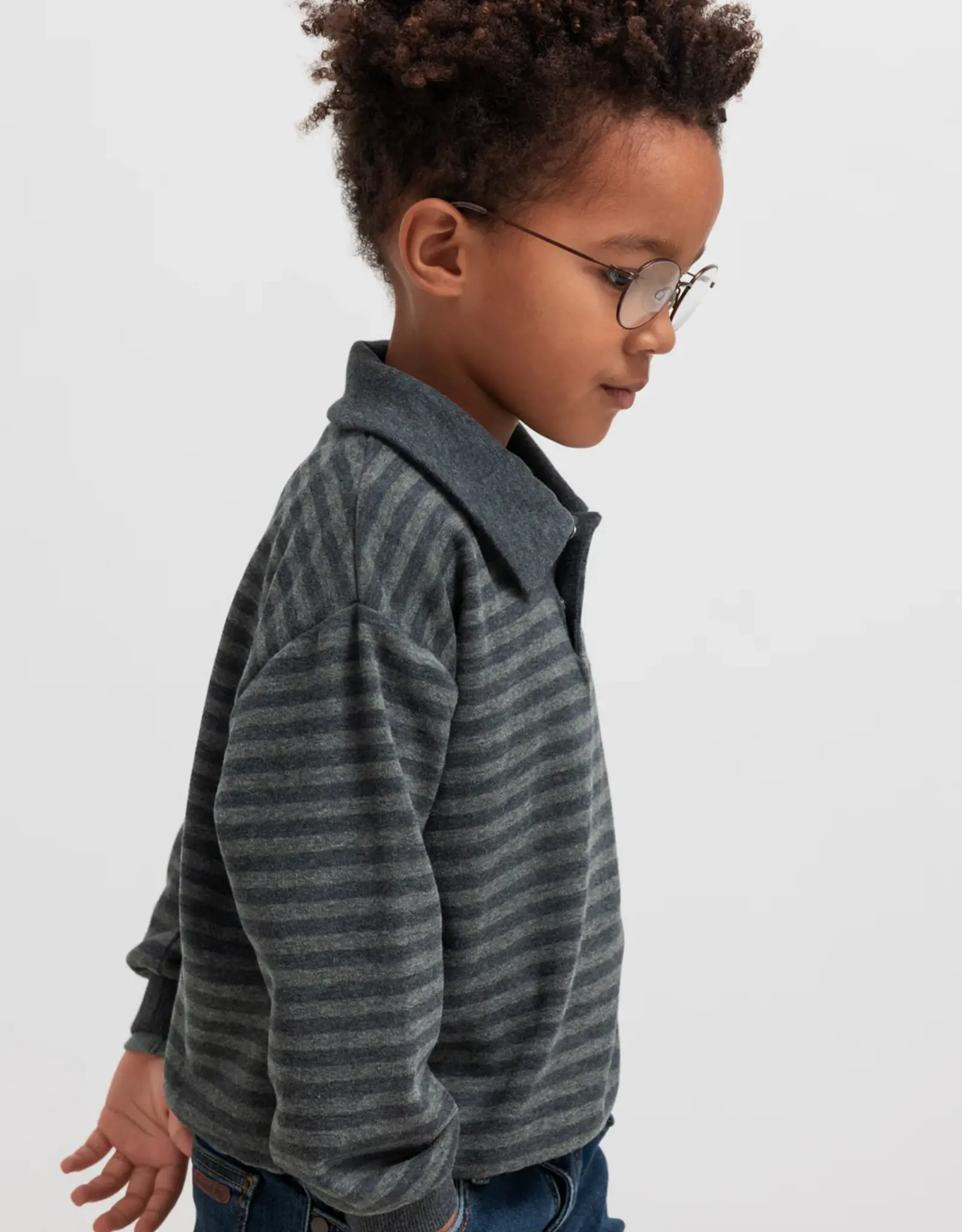 MarMar MARMAR THANOS POLO - FOREST STRIPE