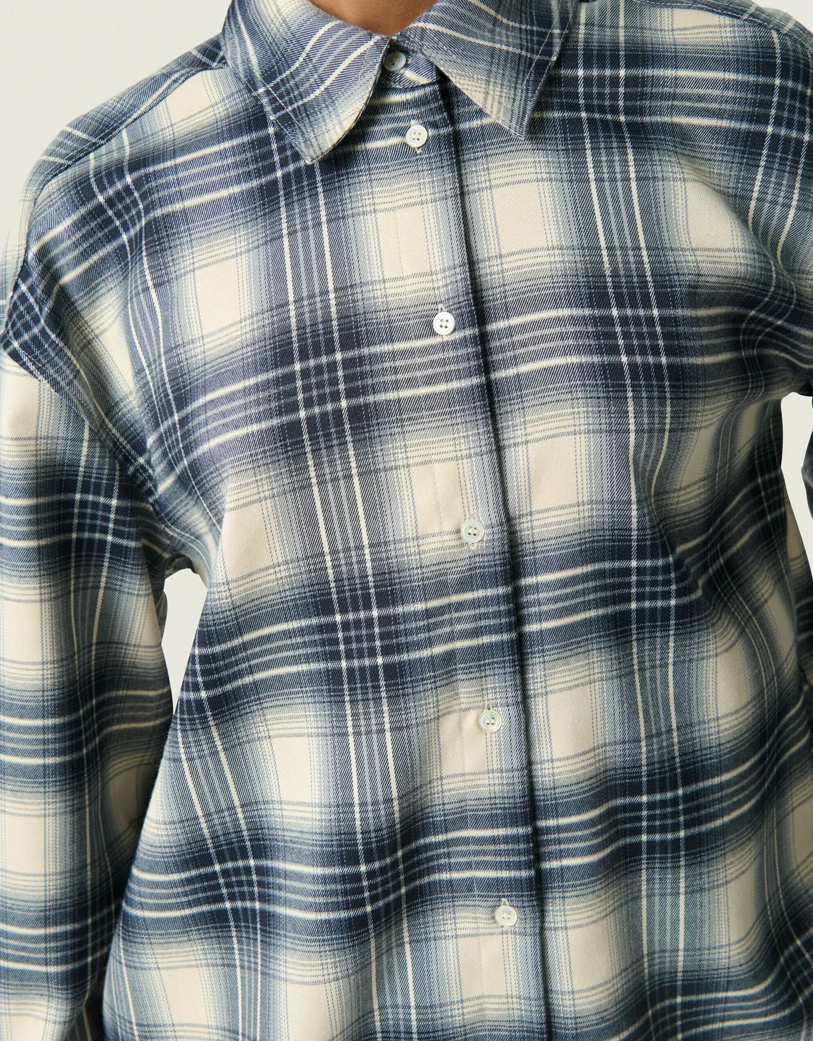 Soaked SOAKED IN LUXURY PAMALA SHIRT - CHECKERED BLUE