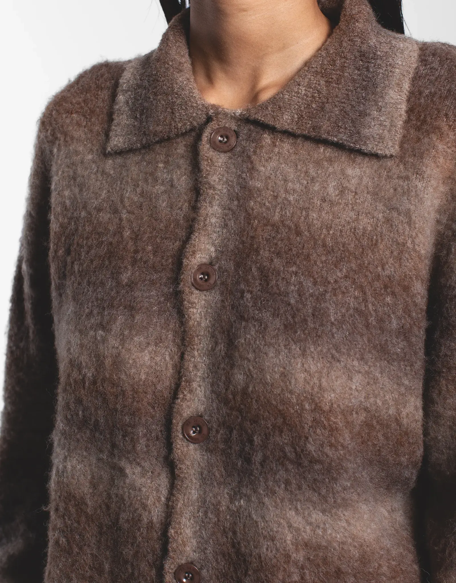 DR DENIM QUILLION SWEATER - FADE BROWN