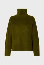 Selected Femme SELECTED FEMME MOHAIR HIGH NECK KNIT - AVOCADO