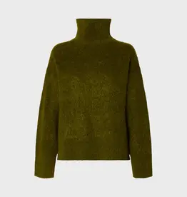 Selected Femme SELECTED FEMME MOHAIR HIGH NECK KNIT - AVOCADO