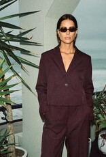 Soaked in Luxury SOAKED IN LUXURY LILU CROPPED BLAZER - WINETASTING