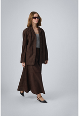 Soaked in Luxury SOAKED IN LUXURY PARVATI LEATHER BLAZER - COFFEE BEAN
