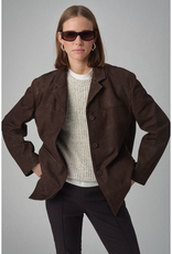 Soaked in Luxury SOAKED IN LUXURY PARVATI LEATHER BLAZER - COFFEE BEAN