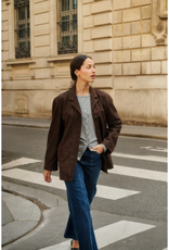 Soaked in Luxury SOAKED IN LUXURY PARVATI LEATHER BLAZER - COFFEE BEAN