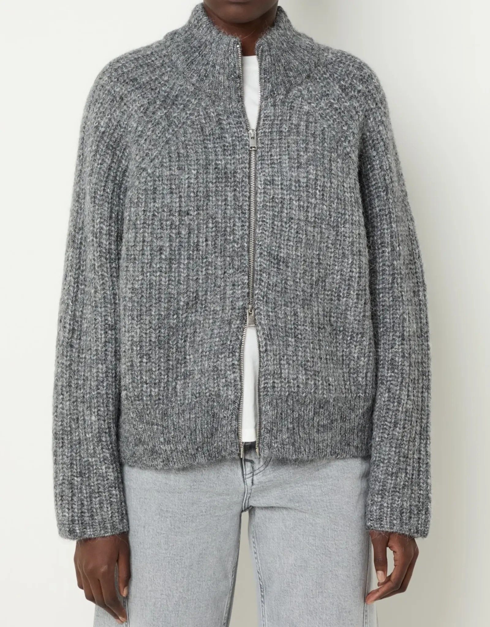 selected SELECTED FEMME ANJULI CARDIGAN - GREY MELANGE