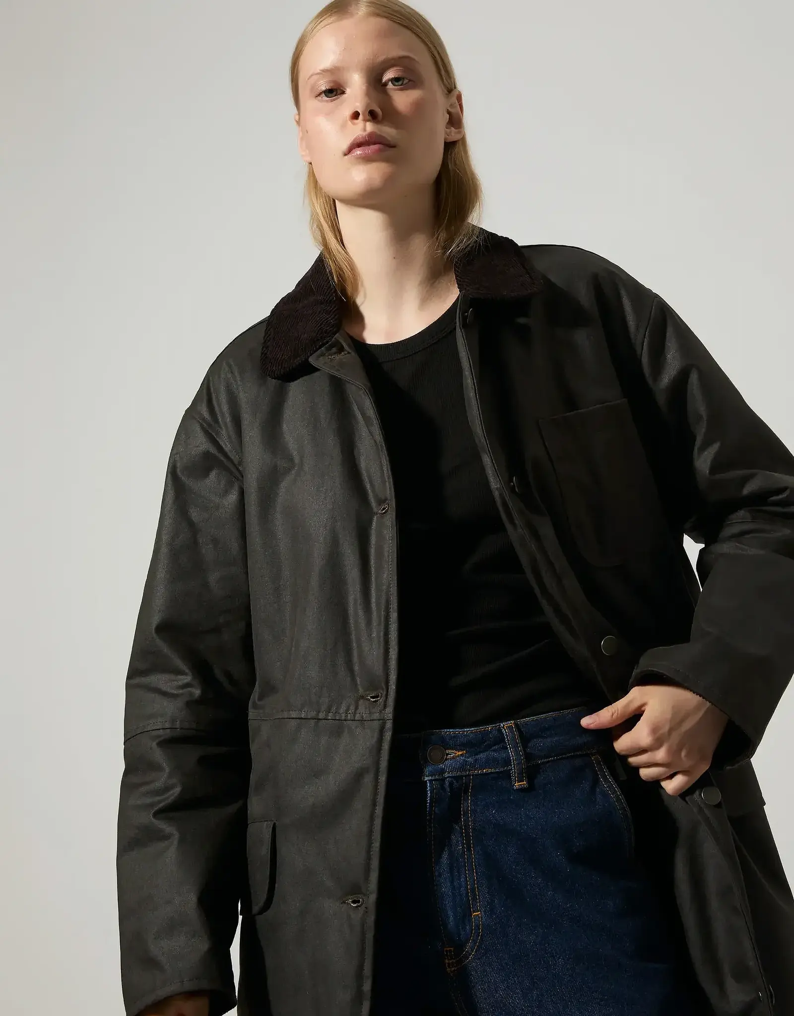 Brixtol BRIXTOL TEXTILES JOAN JETT PADDED JACKET - BROWN