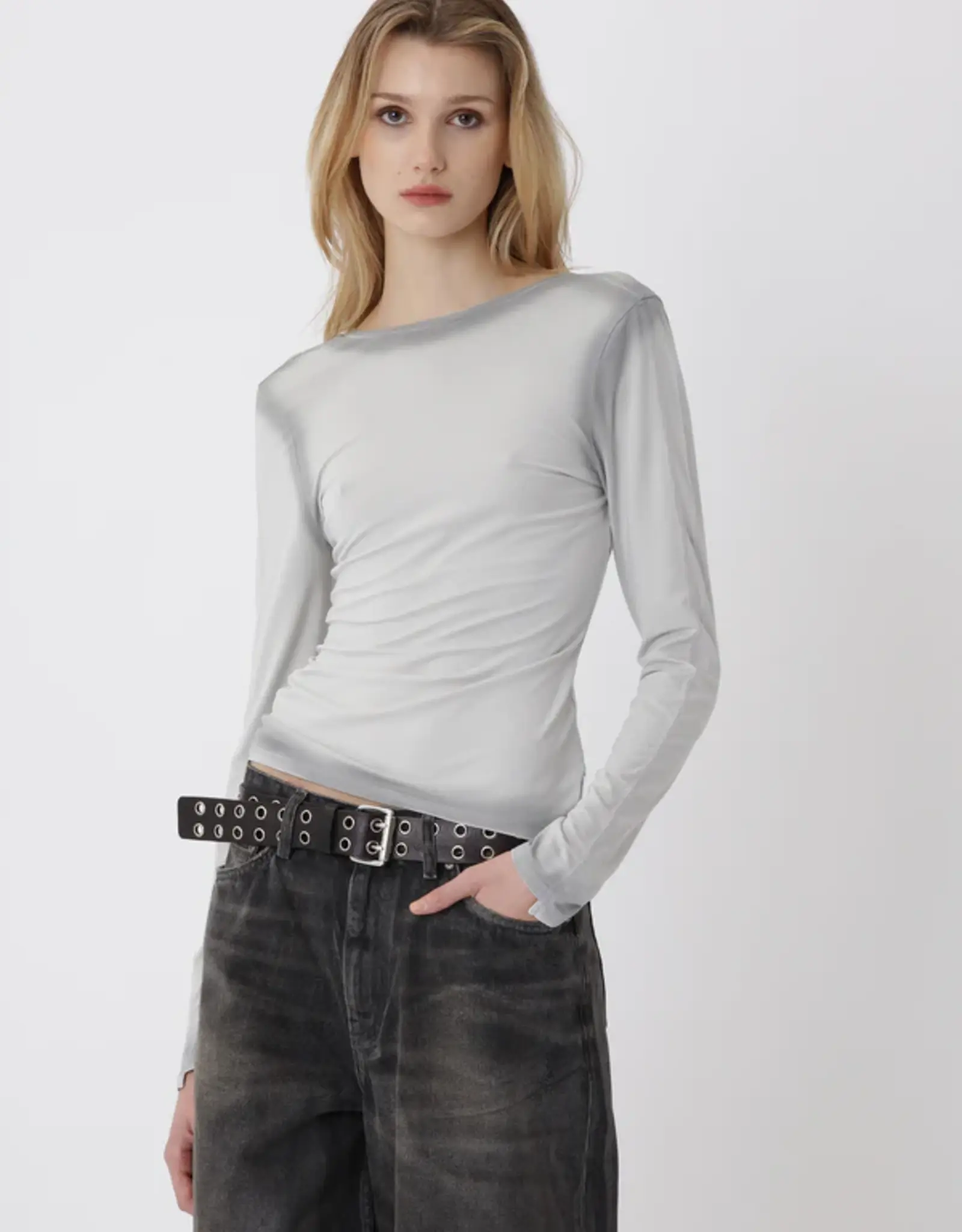 Won Hundred WON HUNDRED IRENES TOP LS - GRAY VIOLET