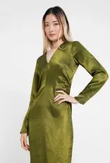 Selected Femme SELECTED FEMME SELENE ANKLE DRESS - AVOCADO