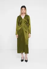 Selected Femme SELECTED FEMME SELENE ANKLE DRESS - AVOCADO