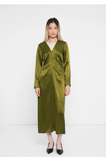 Selected Femme SELECTED FEMME SELENE ANKLE DRESS - AVOCADO