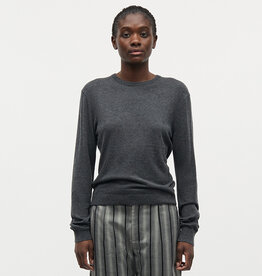 Mads Norgaard MADS NØRGAARD FINE MERINO EMMA KNIT - DARK GREY