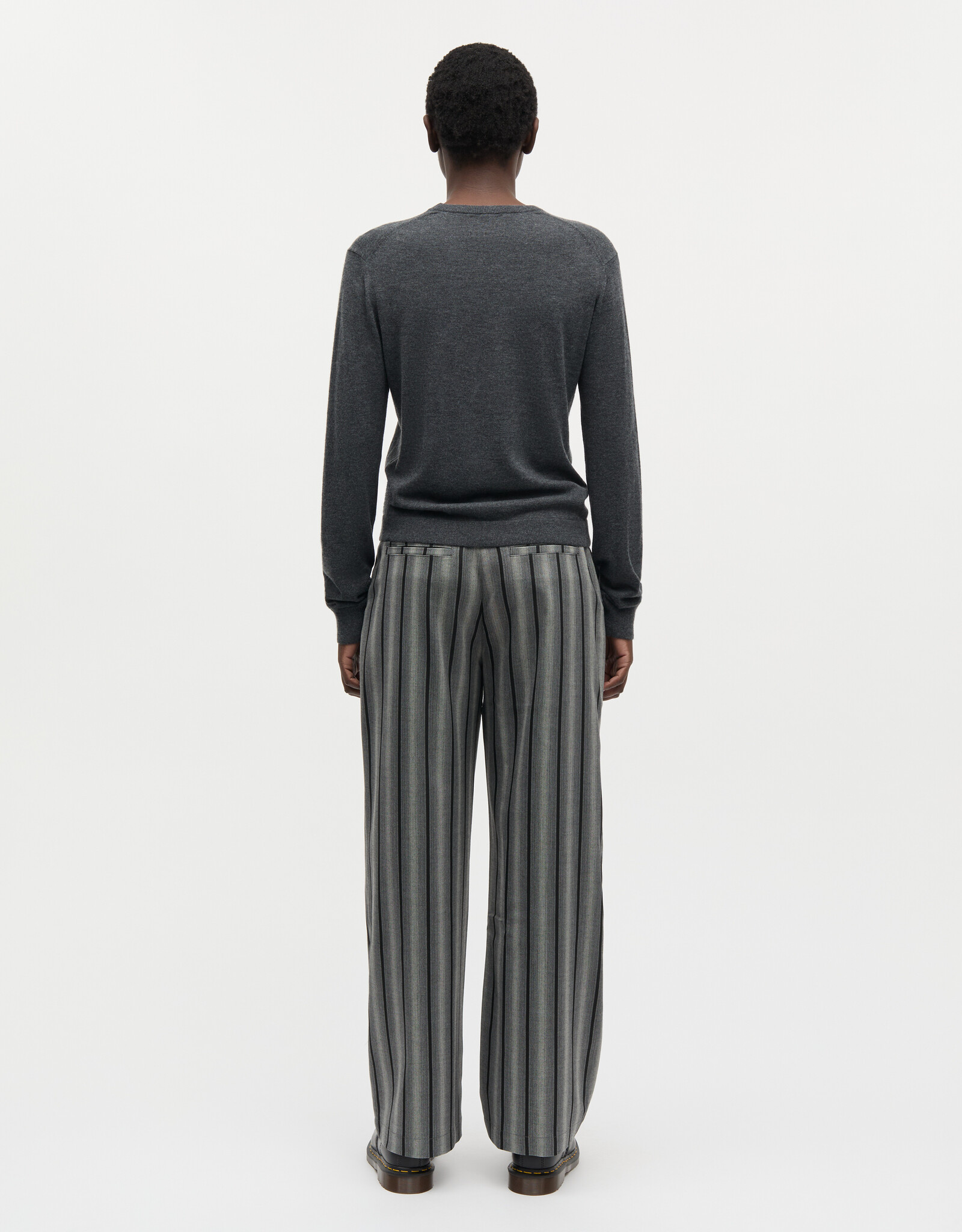 Mads Norgaard MADS NØRGAARD FINE MERINO CHARLOT CARDIGAN - DARK GREY