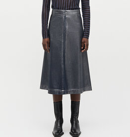 Mads Norgaard MADS NØRGAARD DENIM STELLAR SKIRT - VINTAGE BLUE/GUN METAL