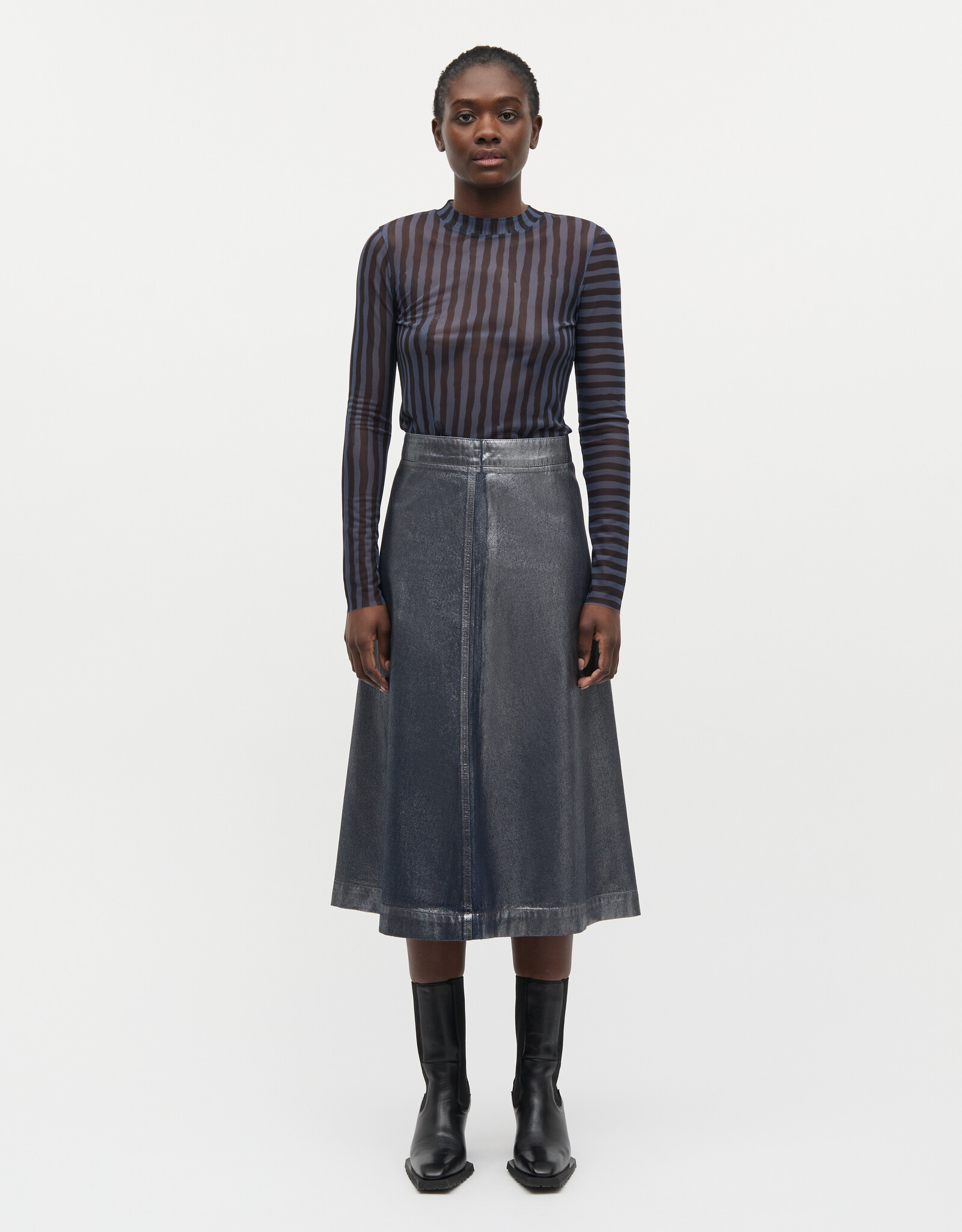 Mads Norgaard MADS NØRGAARD MY MESH MIA TOP - PARISIAN NIGHT