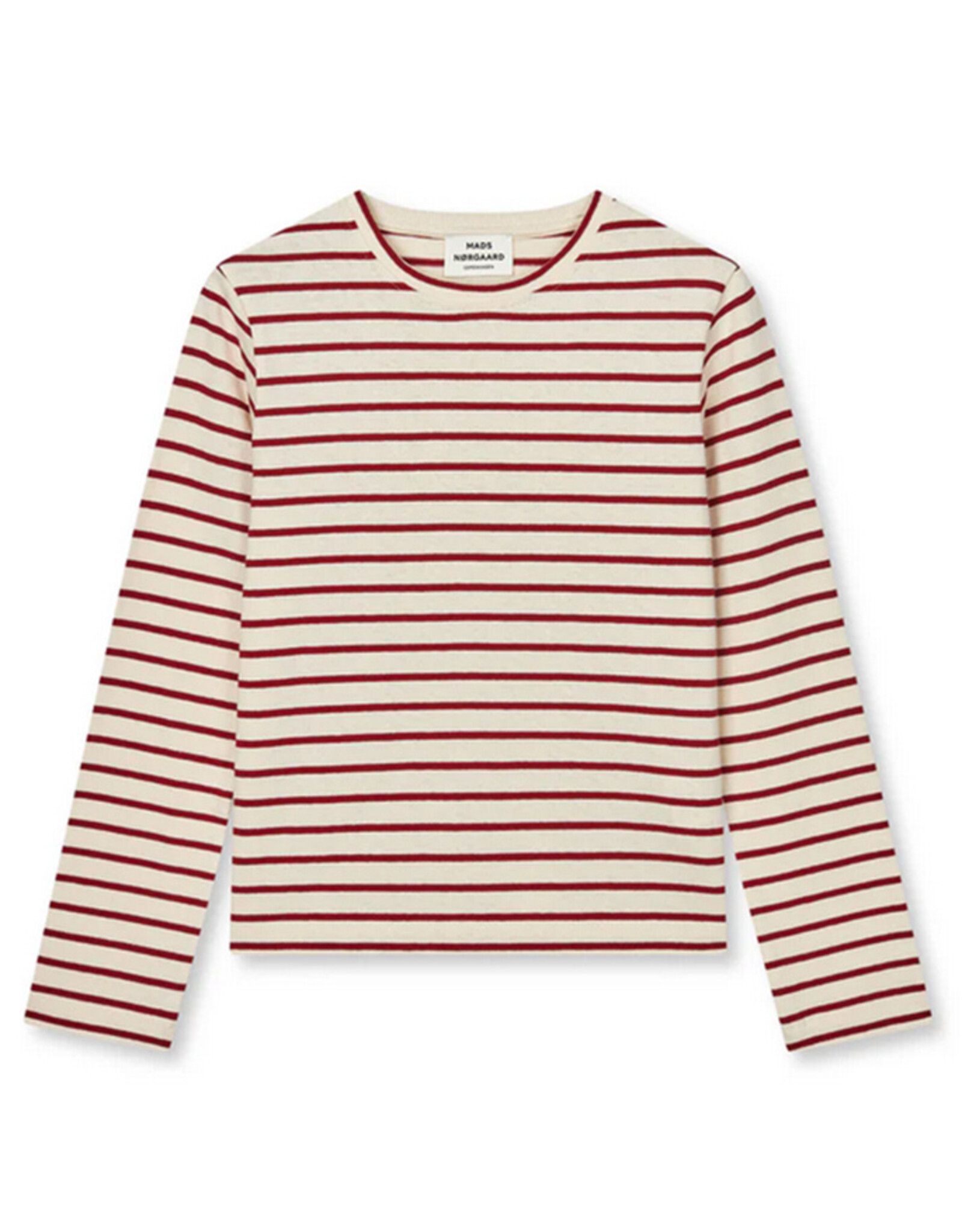 Mads Norgaard MADS NØRGAARD DENIM PABLO MAGGIE TEE - VANILLE ICE/WINERY