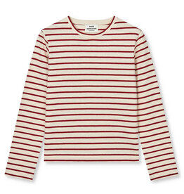 Mads Norgaard MADS NØRGAARD DENIM PABLO MAGGIE TEE - VANILLE ICE/WINERY