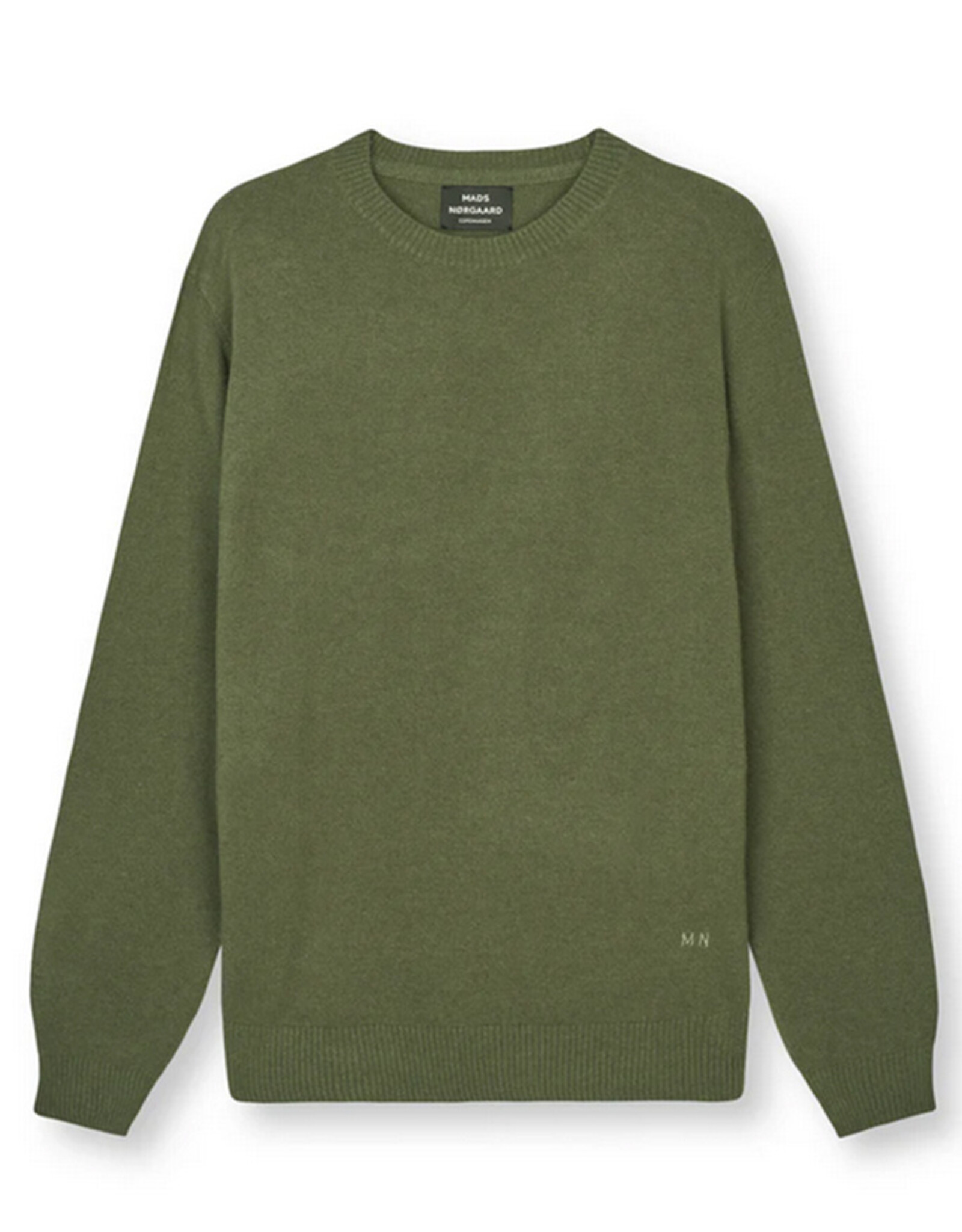 Mads Norgaard MADS NØRGAARD DENIM SUPER WOOL KARSTEN KNIT - CLOVER