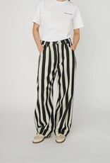 STELLA NOVA STRIPED BAGGY PANTS - BLACK/CREAM