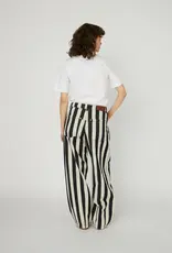 STELLA NOVA STRIPED BAGGY PANTS - BLACK/CREAM