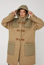 STELLA NOVA QUILTED DUFFEL COAT - OLIVE