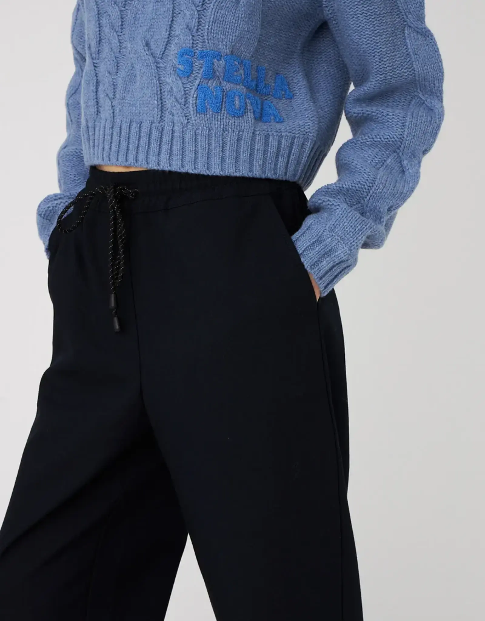 STELLA NOVA CASUAL SUITING PANTS - NAVY