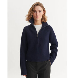 BASIC APPAREL CADY ZIP SWEATER - SKY CAPTAIN