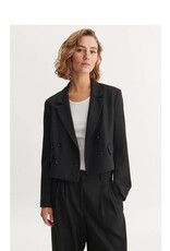 BASIC APPAREL RADI SHORT JACKET - BLACK