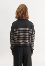 BASIC APPAREL SELEM STRIPE POLO - GREY MELANGE