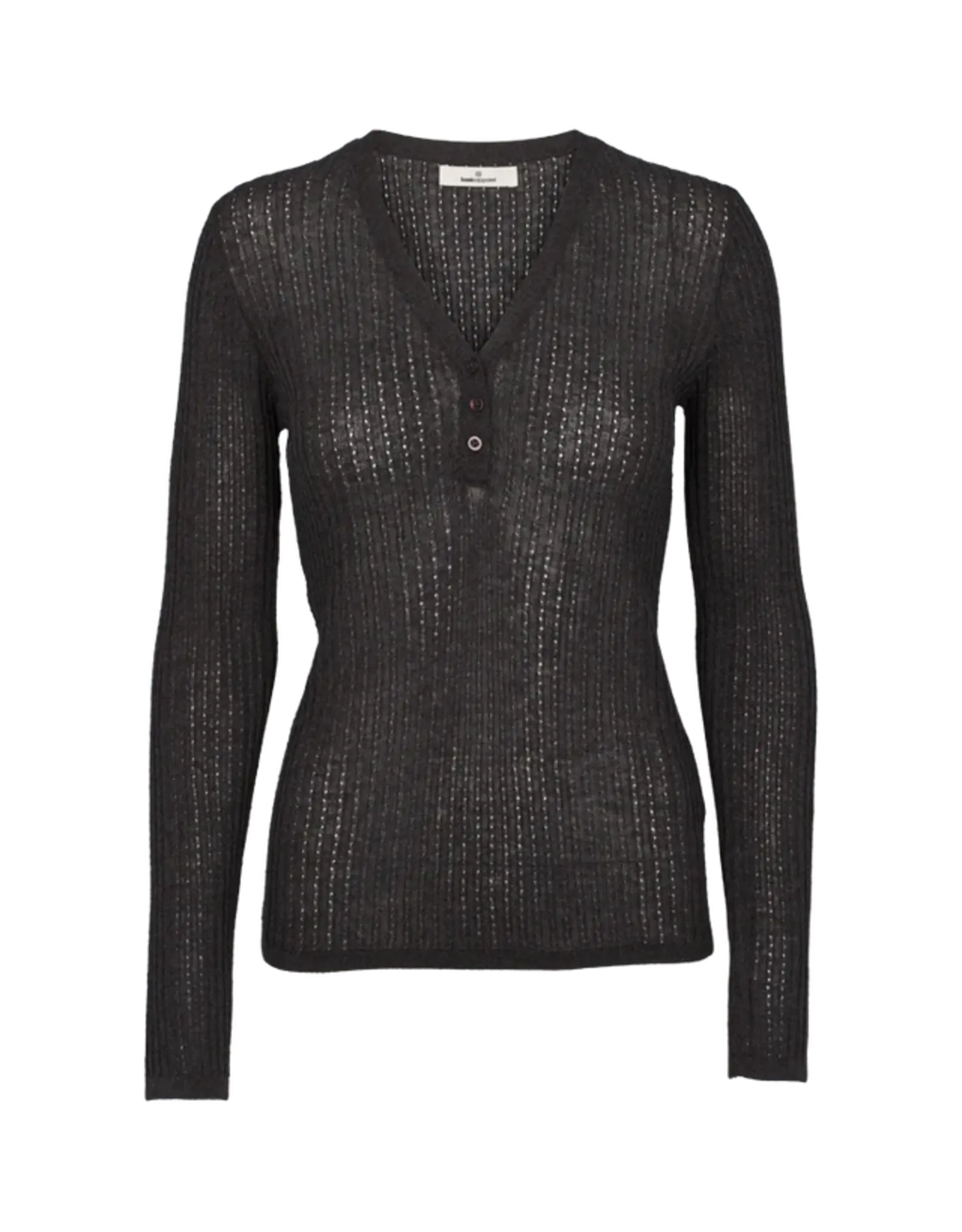 BASIC APPAREL ADI V NECK - DARK GREY