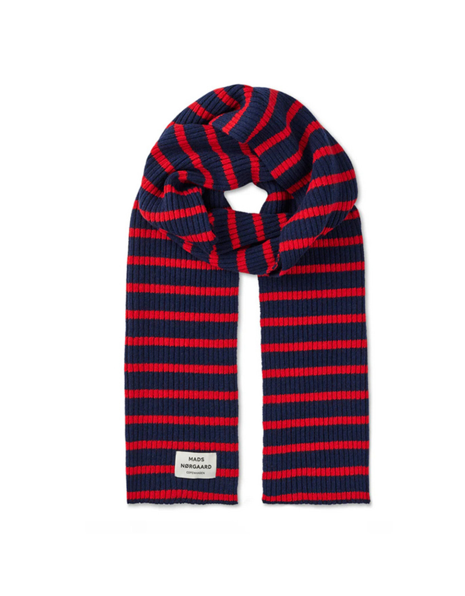 Mads Norgaard MADS NØRGAARD YOTA SCARF - PARISIAN NIGHT/RISK RED